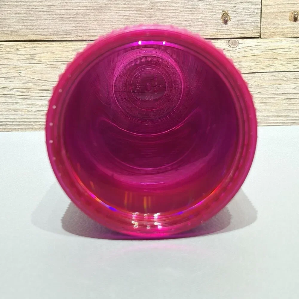 Starbucks 2025 Cold Cup Tumbler Iridescent Pink Domed Studded 24 fl. oz Venti